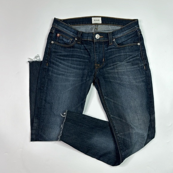 Hudson Ankle Krista Super Skinny Raw Hem Jeans Size 27 - Picture 1 of 12